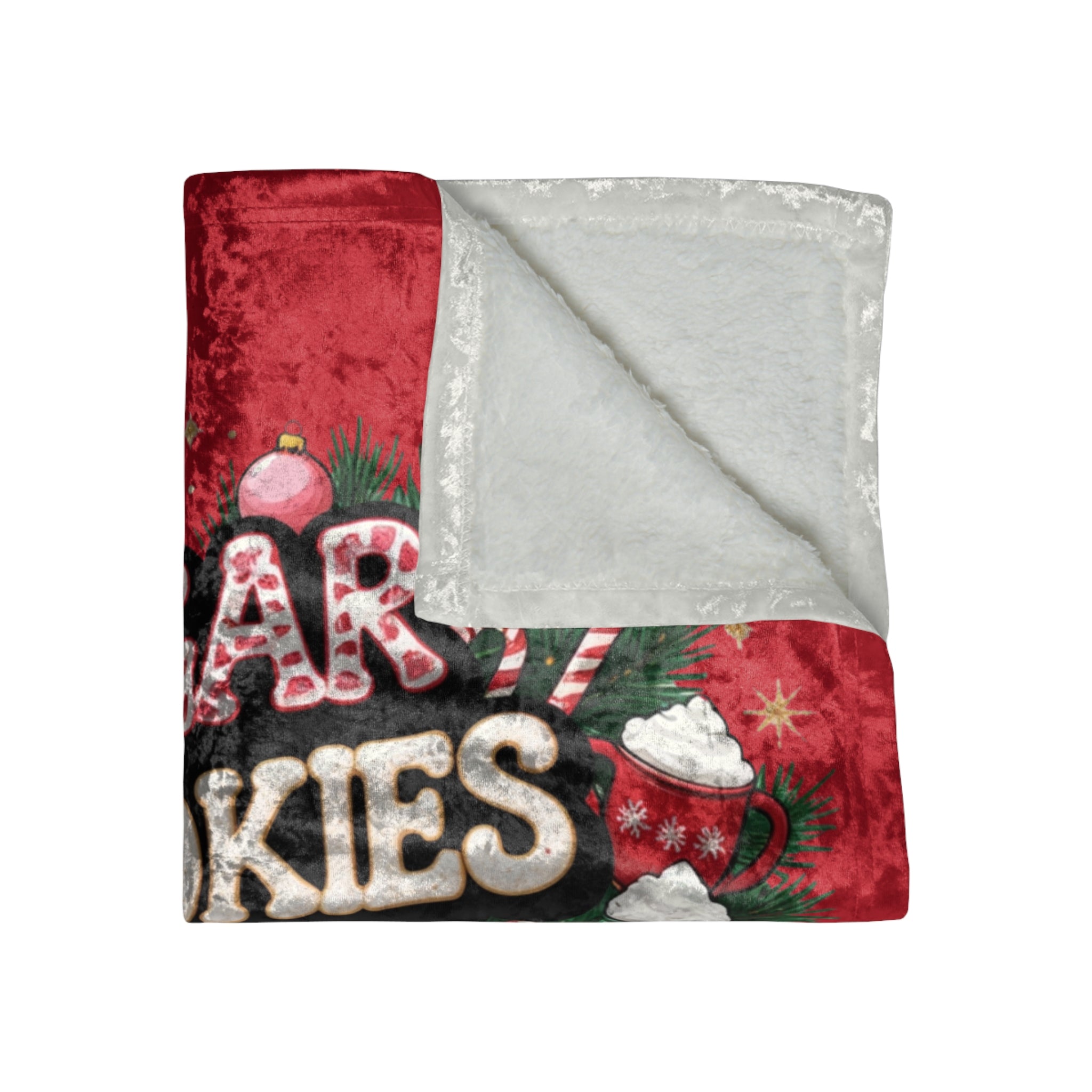 Fun Cozy Christmas Velvet Blanket – Sugar Cookies & Sober Snuggles