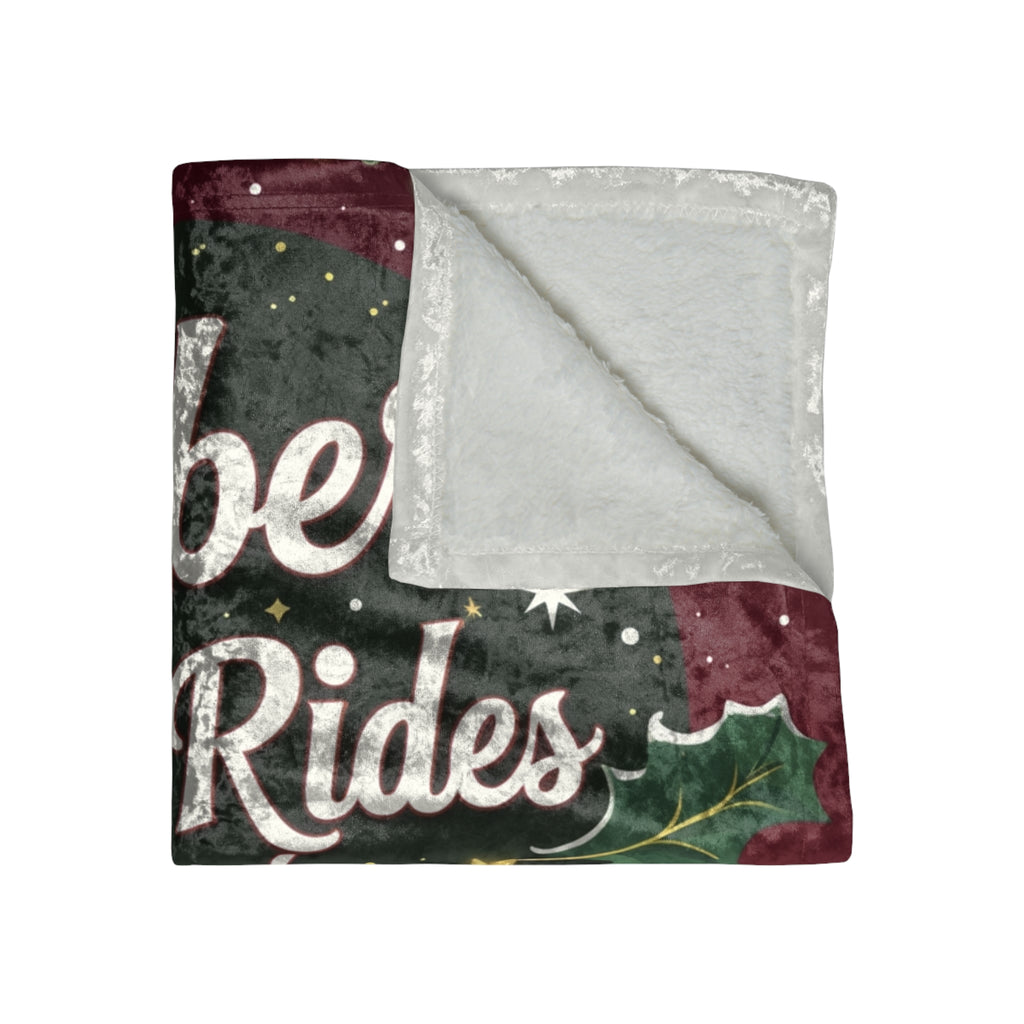 Fun Cozy Christmas Velvet Blanket – Sober Sleigh Rides and Cozy Nights