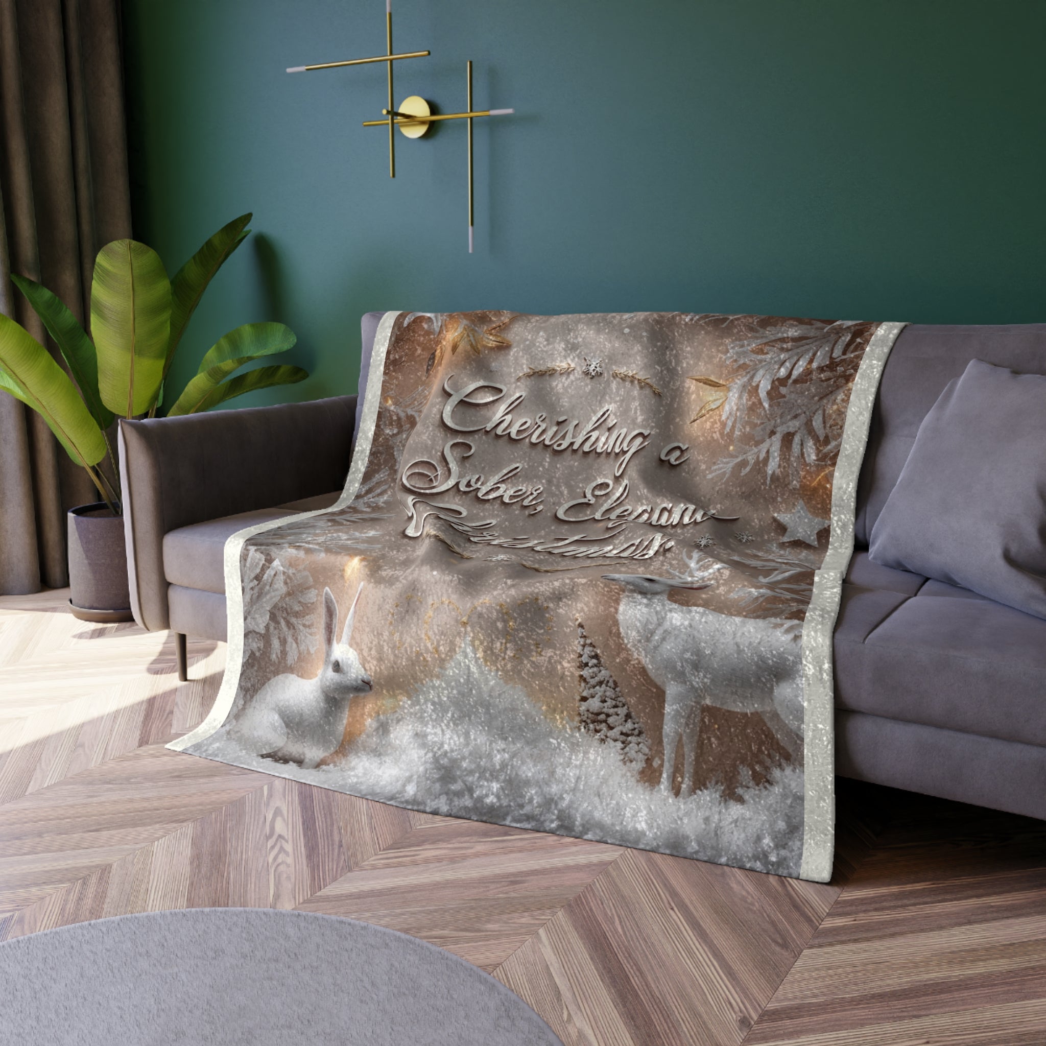 Cozy Christmas Velvet Blanket – Cherishing a Sober, Elegant Christmas