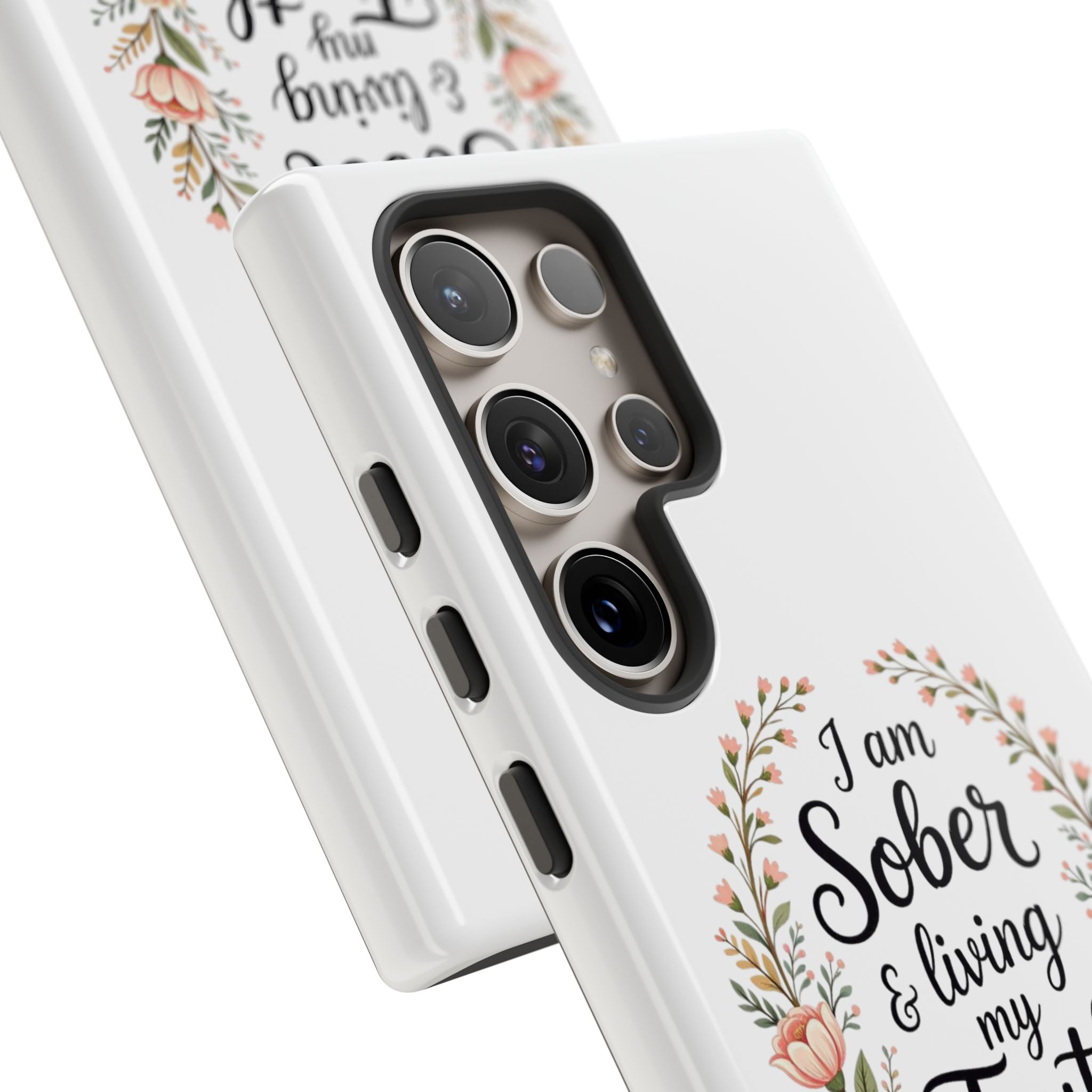 Floral Phone Case: I am Sober & Living My Truth