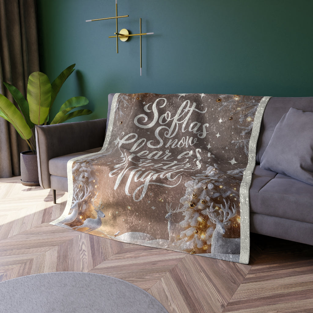Cozy Christmas Velvet Blanket – Soft as Snow, Clear as a Winter’s Night