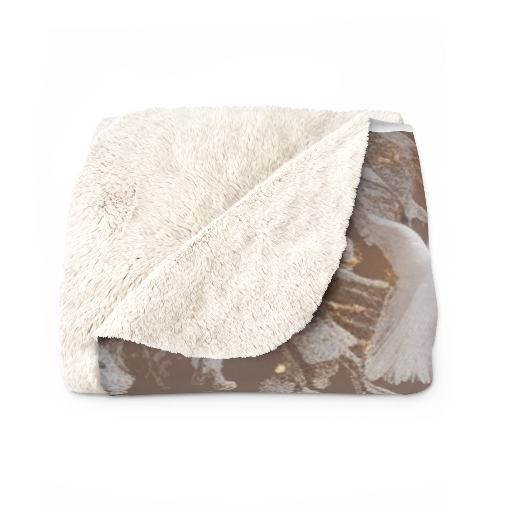 Cozy Holiday Sherpa Fleece Blanket, Elegance in Every Silent Night